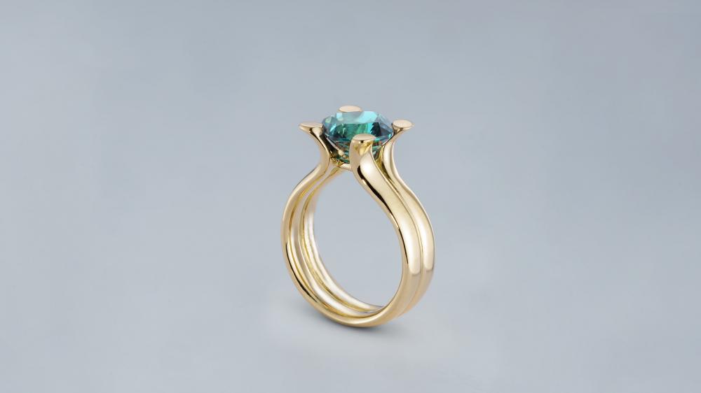 Indigolith Turmalin, 2.79ct, Roségold, CHF 4890